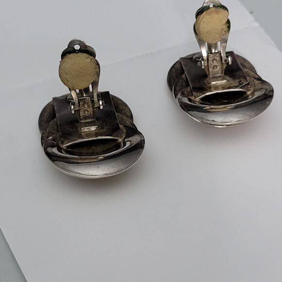 Marjorie Baer Silver Clip On Earrings - Picture 8 of 8